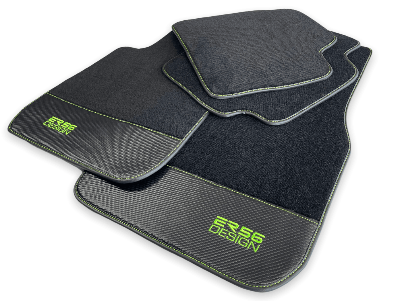 Floor Mats For BMW U06 (2022-2026) Carbon Leather Er56 Design - AutoWin
