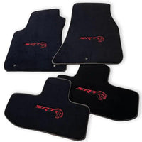 Floor Mats For Dodge Challenger Srt 2011-2021 With Emblem Tailored Black Carpets - AutoWin
