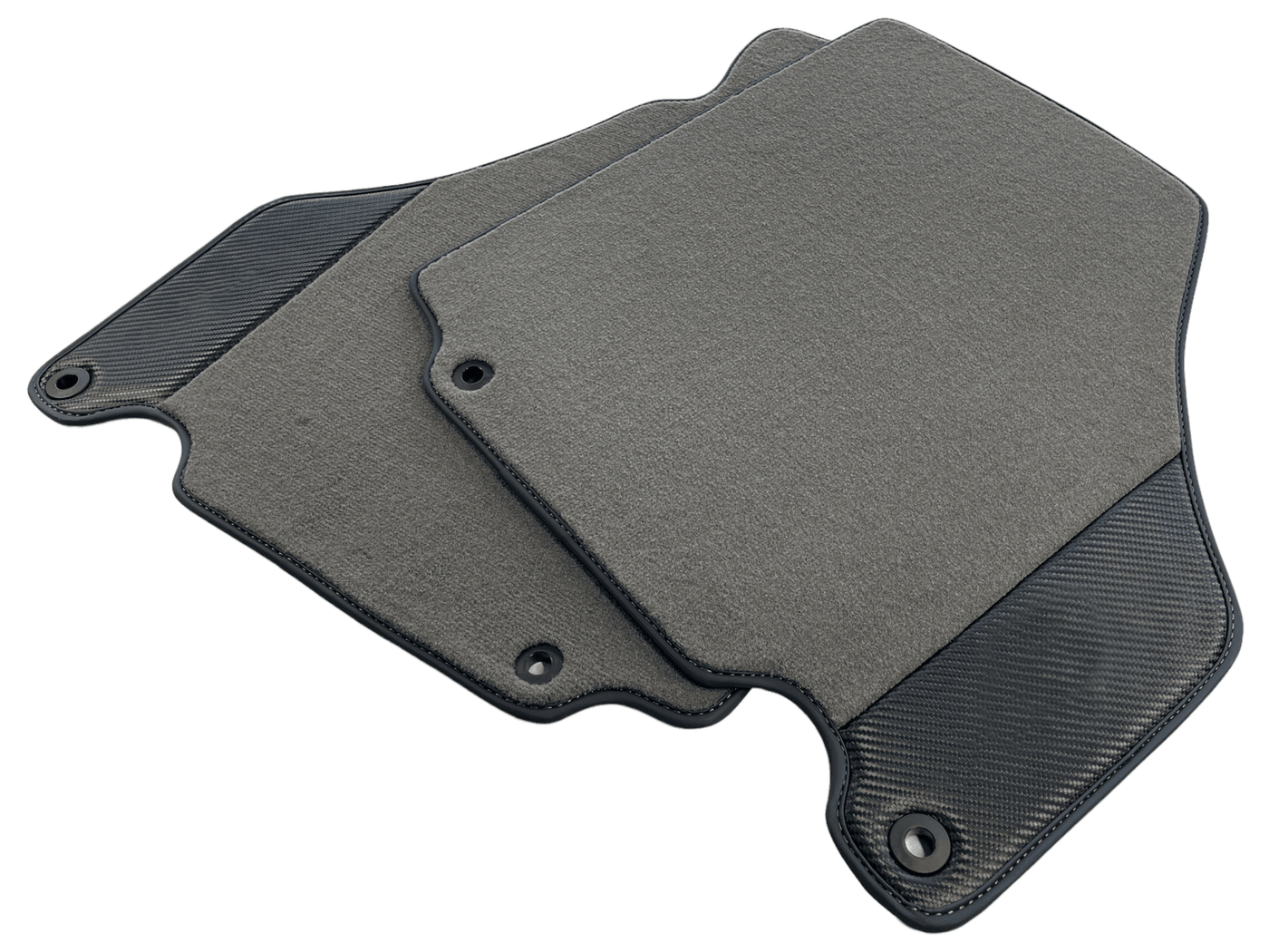 Floor Mats For Ferrari 360 Modena 1999-2005 Gray With Carbon Fiber Leather - AutoWin