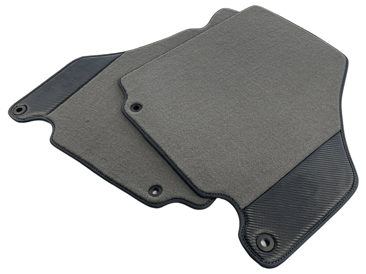 Floor Mats For Ferrari 360 Modena 1999-2005 Gray With Carbon Fiber Leather - AutoWin