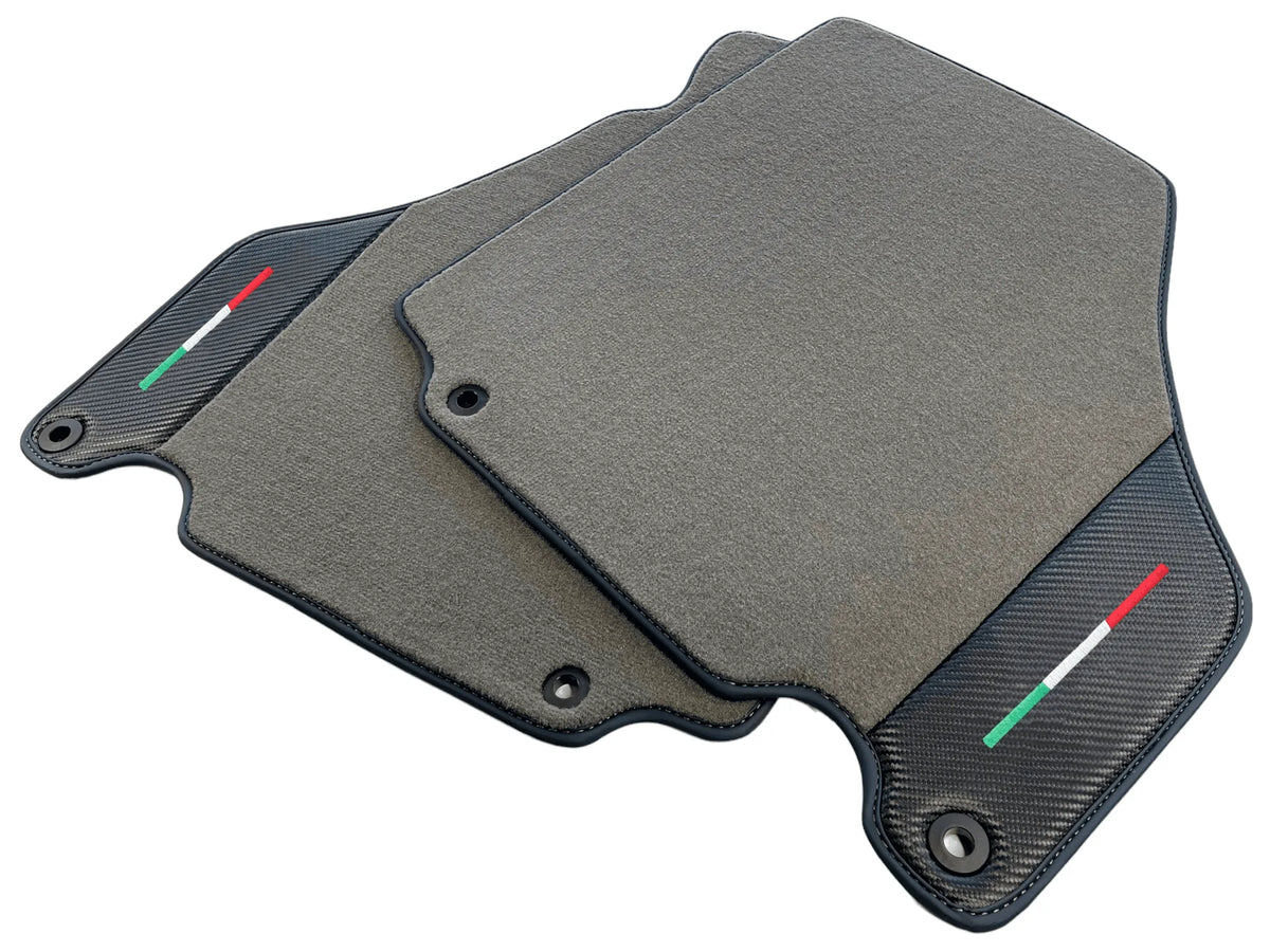 Floor Mats For Ferrari 360 Modena 1999-2005 Gray With Carbon Fiber Leather - AutoWin