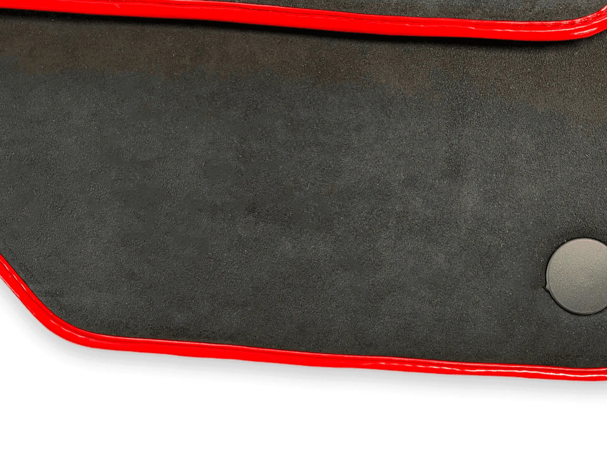Floor Mats For Ferrari 458 GT2 (2012-2015) Alcantara Leather Red Trim