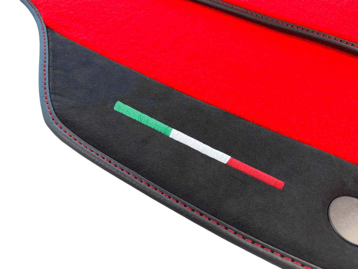 Floor Mats For Ferrari 458 GT2 (2012-2015) Red Carpet And Alcantara Leather