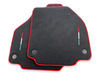 Floor Mats For Ferrari 458 Italia (2009-2015) Alcantara Leather Red Trim - AutoWin