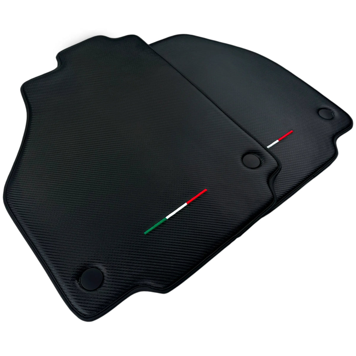 Floor Mats for Ferrari 458 Italia (2009-2015) Carbon Fiber Leather Autowin Brand Italian Edition