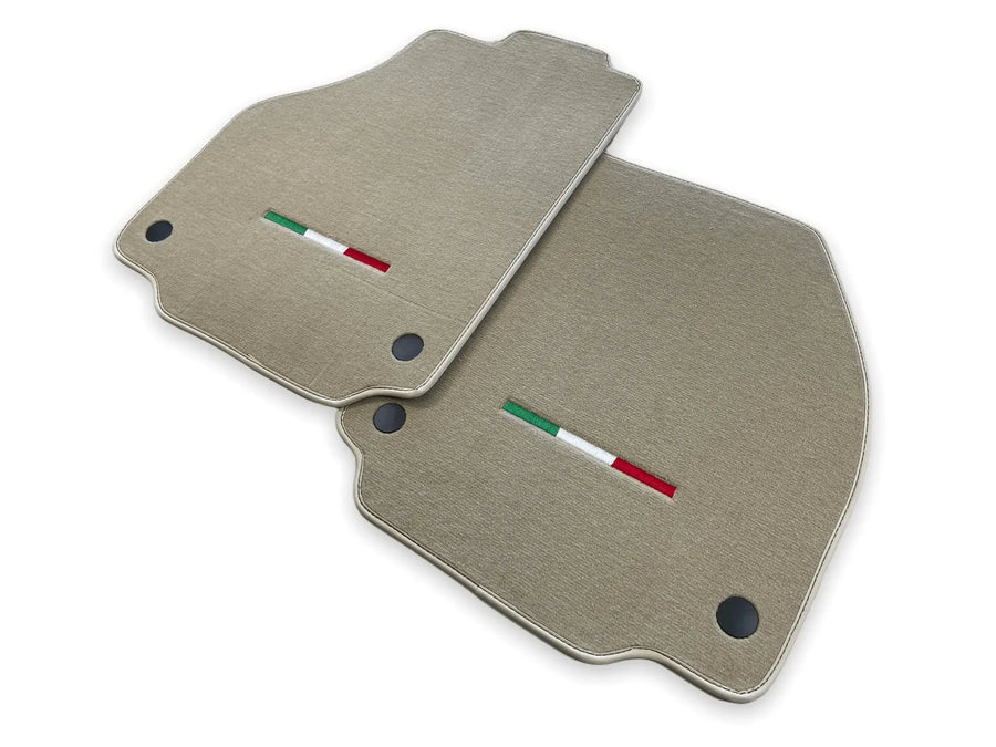 tappetini auto per Ferrari 488 2015-2022 Beige Autowin Brand Edizione Italiana