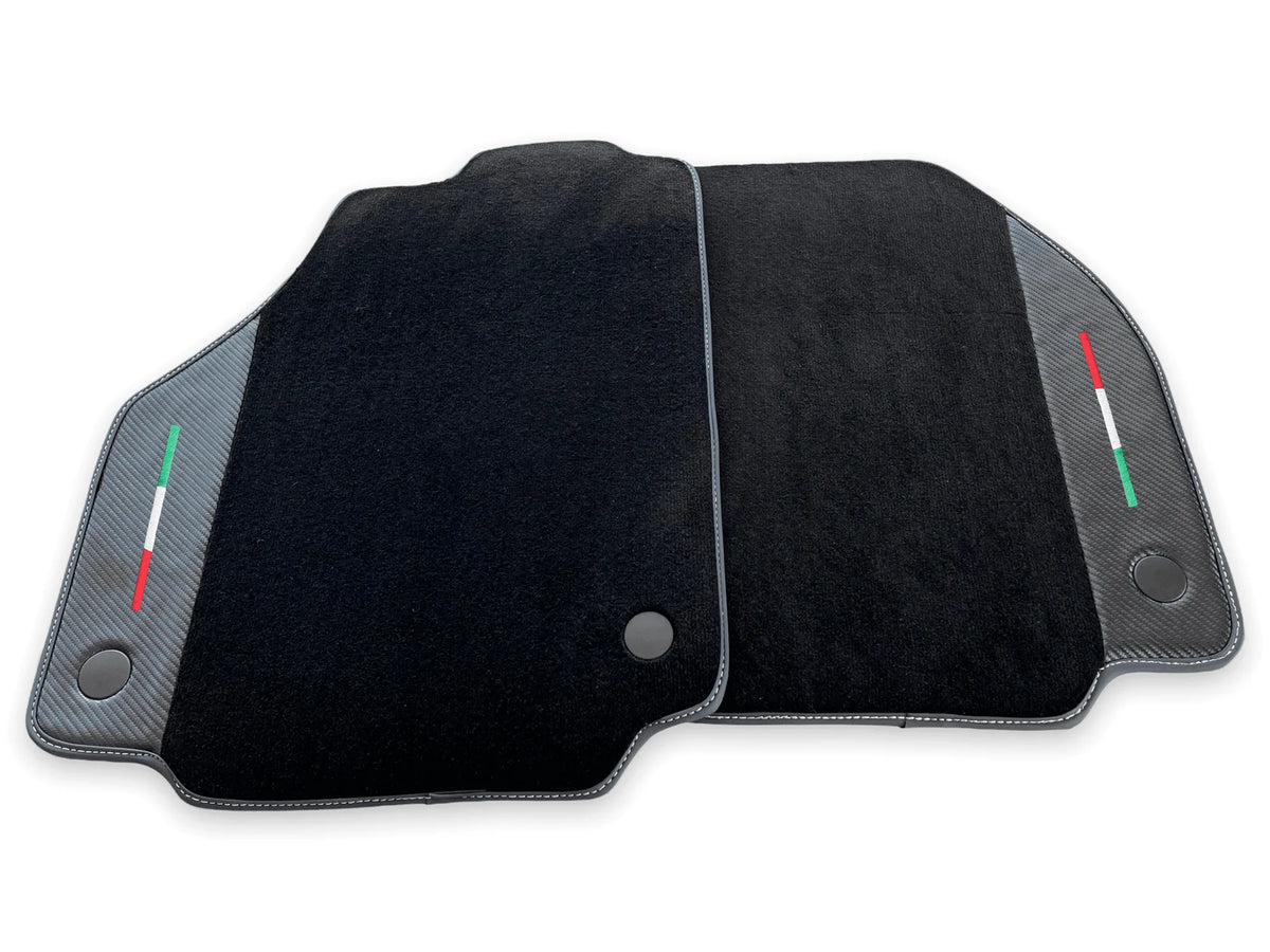Floor Mats For Ferrari 488 Spider 2015-2022 Carbon Fiber AutoWin Brand IT Edition - AutoWin