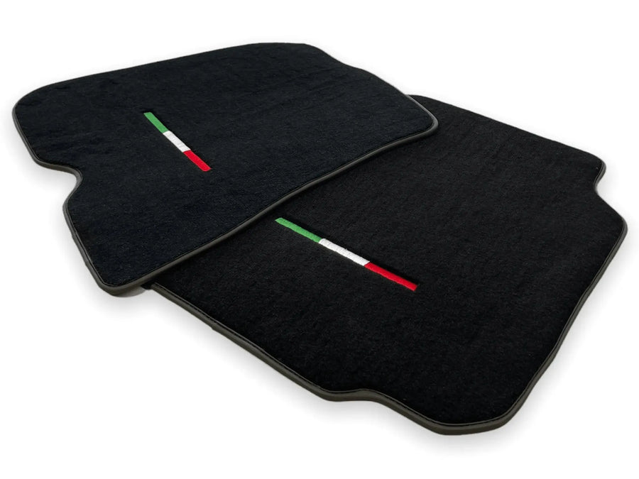Floor Mats For Ferrari 812 Superfast Black Tailored Carpets With Italian Emblem