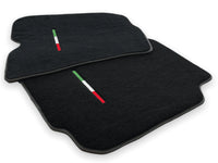 Floor Mats For Ferrari F12 Berlinetta Black Tailored Carpets With Italian Emblem - AutoWin