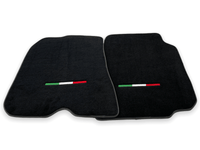 Floor Mats For Ferrari F12 Berlinetta Black Tailored Carpets With Italian Emblem - AutoWin