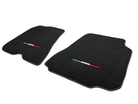 Floor Mats For Ferrari F12 Berlinetta Black Tailored Carpets With Italian Emblem - AutoWin