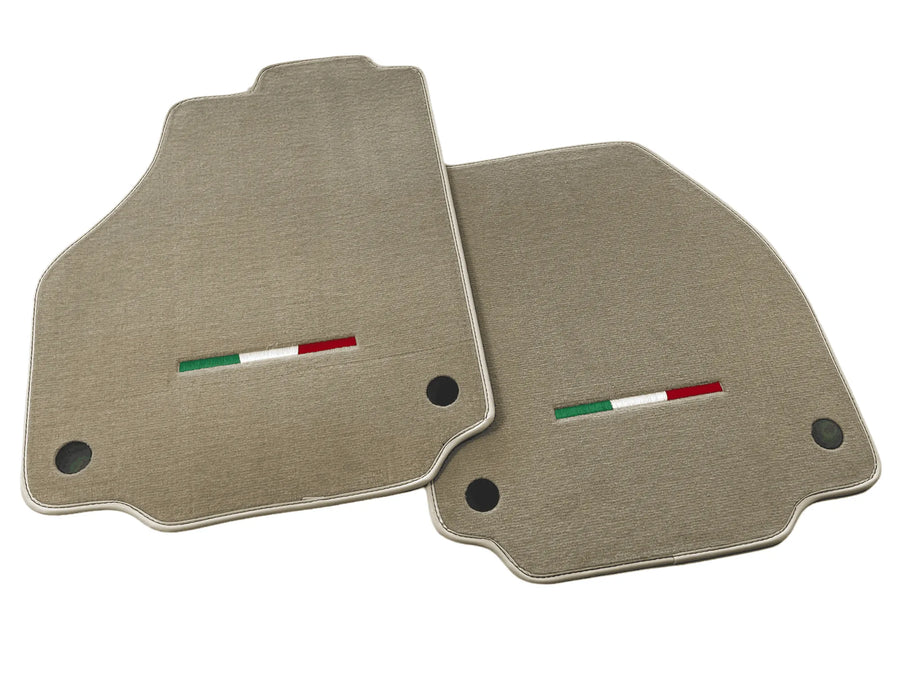 Floor Mats For Ferrari F8 Tributo (2019-2023) Beige Italian Edition - AutoWin