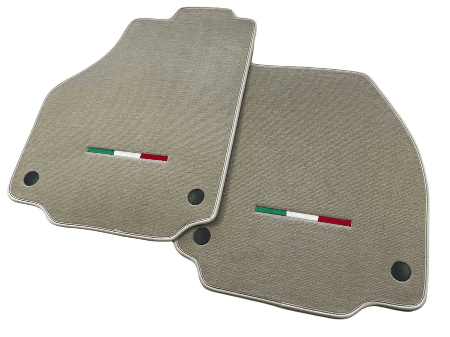 Floor Mats For Ferrari F8 Tributo (2019-2023) Beige Italian Edition - AutoWin