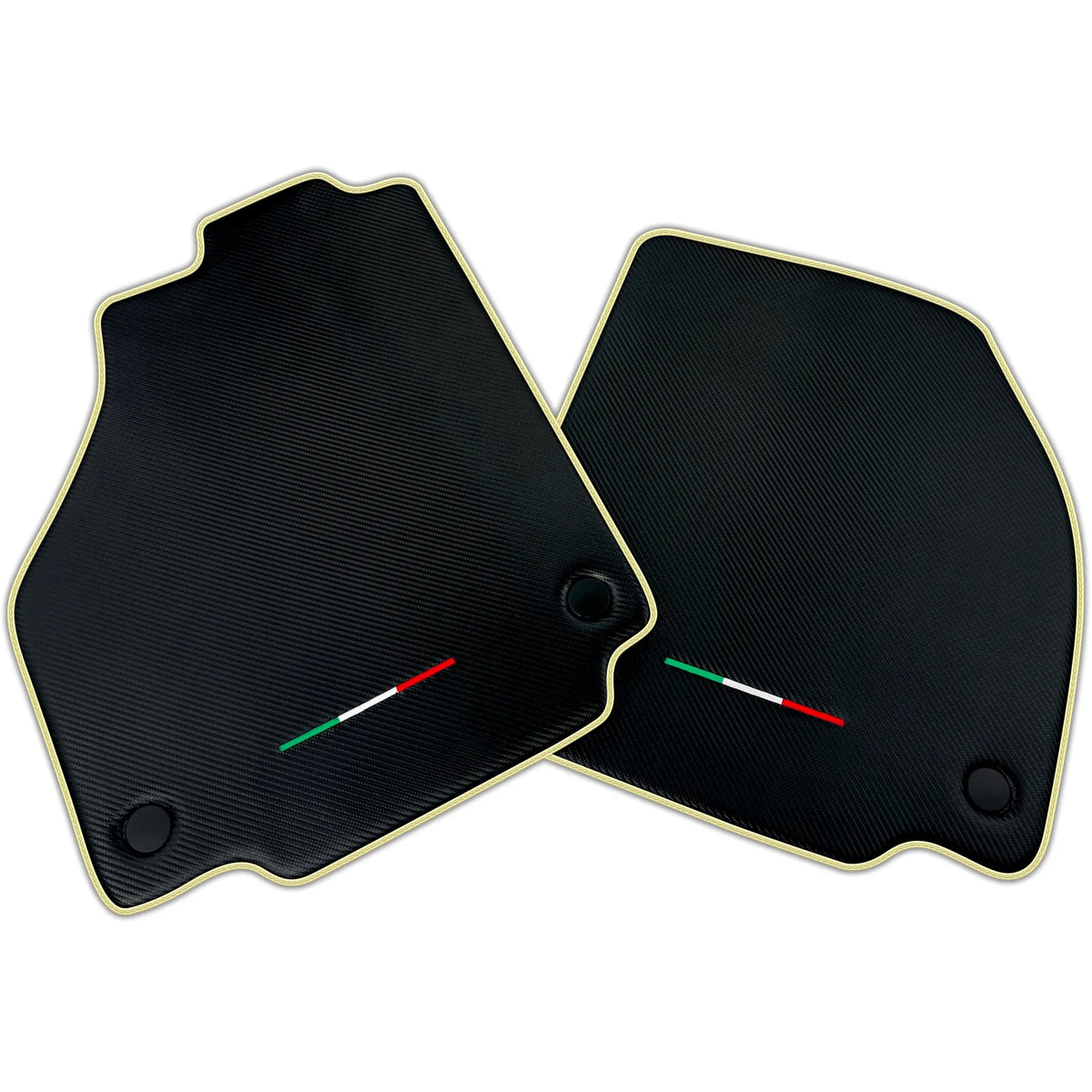 Floor Mats For Ferrari F8 Tributo (2019-2023) Carbon Fiber AutoWin Brand Italian Edition
