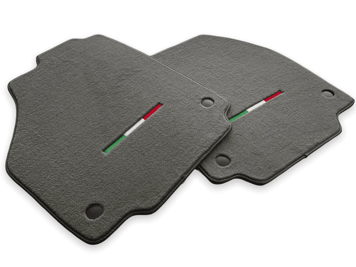 Floor Mats For Ferrari F8 Tributo (2019-2023) Gray Italian Edition - AutoWin