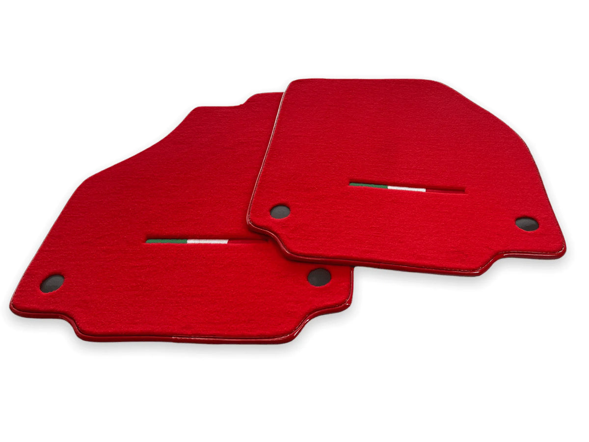 Floor Mats For Ferrari F8 Tributo 2019-2023 Red Italian Edition - AutoWin