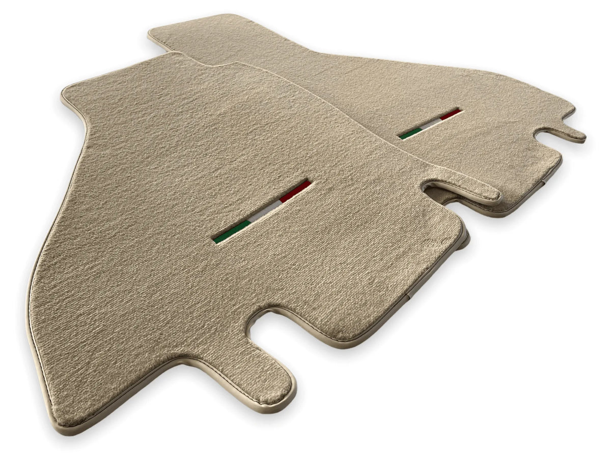Floor Mats For Ferrari Testarossa 1984–1996 Beige Autowin Brand Italy Edition - AutoWin