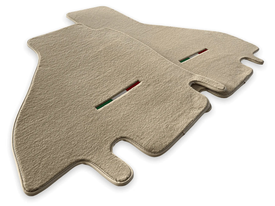 Floor Mats For Ferrari Testarossa 1984–1996 Beige Autowin Brand Italy Edition - AutoWin