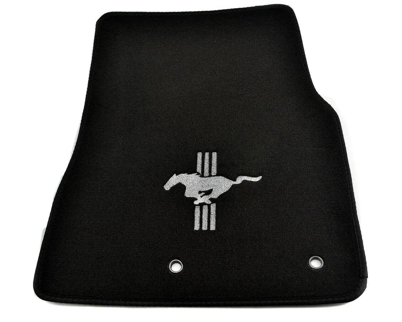 Floor Mats For Ford Mustang 2015-2023 With Silver Pony - AutoWin
