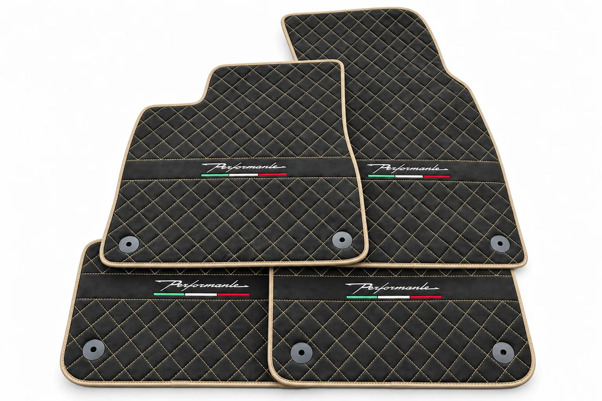 Floor Mats For Lamborghini Urus Performante Alcantara Leather Beige trim