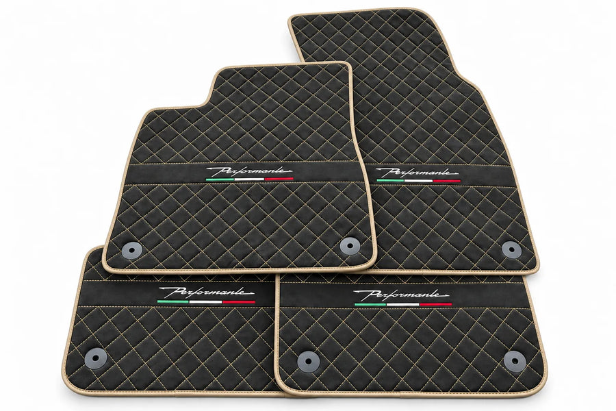 Alfombrillas de coche para Lamborghini Urus Performante con trim de Alcántara en beige