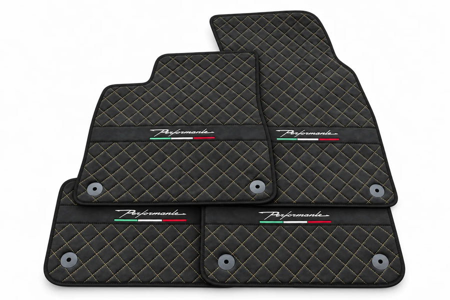 Alfombrillas de coche para Lamborghini Urus Performante con trim de Alcántara en negro