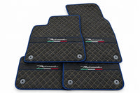 Alfombrillas de coche para Lamborghini Urus Performante con trim de Alcántara en azul oscuro