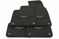 Alfombrillas de coche para Lamborghini Urus Performante con trim de Alcántara en verde oscuro