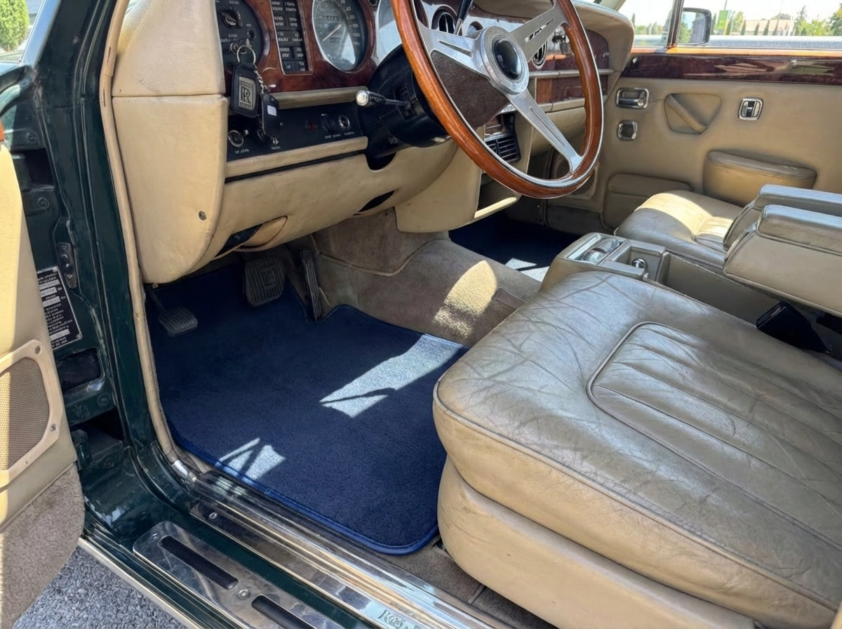 Interior look of floor mats for Floor Mats For Rolls Royce Wraith 2013-2023 Dark Blue