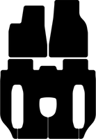 Floor Mats for Tesla Model X - 7 Seats (2016-2024) Black Tailored Carpets ER56 Design - AutoWin