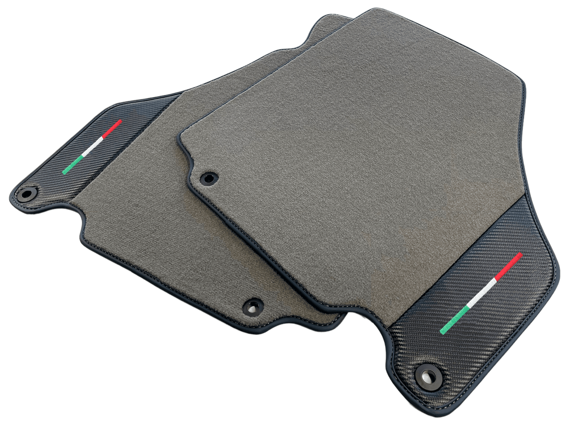 Floor Mats For Ferrari 360 Modena 1999-2005 Gray With Carbon Fiber Leather - AutoWin