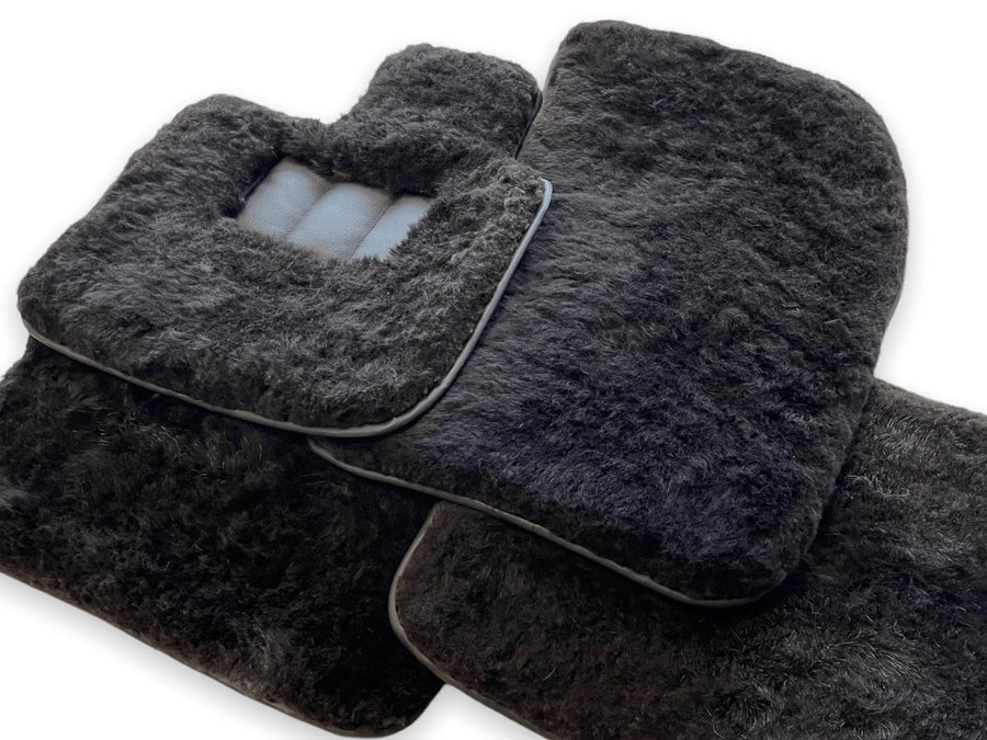 Genuine Sheepskin Floor Mats Bentley Bentayga Er56 Design Brand - AutoWin
