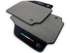 Gray Floor Mats For Ferrari 488 Spider (2016-2022) Carpets With Alcantara Leather | Italian Flag - AutoWin