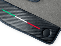 Gray Floor Mats For Ferrari F8 Spider 2019-2022 With Carbon Fiber Leather - AutoWin