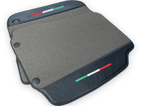 Gray Floor Mats For Ferrari 812 GTS (2019-2023) With Carbon Fiber Leather