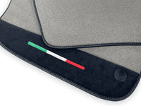 Gray Floor Mats For Ferrari F12 Berlinetta (2012-2022) With Alcantara Leather - AutoWin