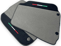 Gray Floor Mats For Ferrari F12 Berlinetta (2012-2022) With Alcantara Leather - AutoWin