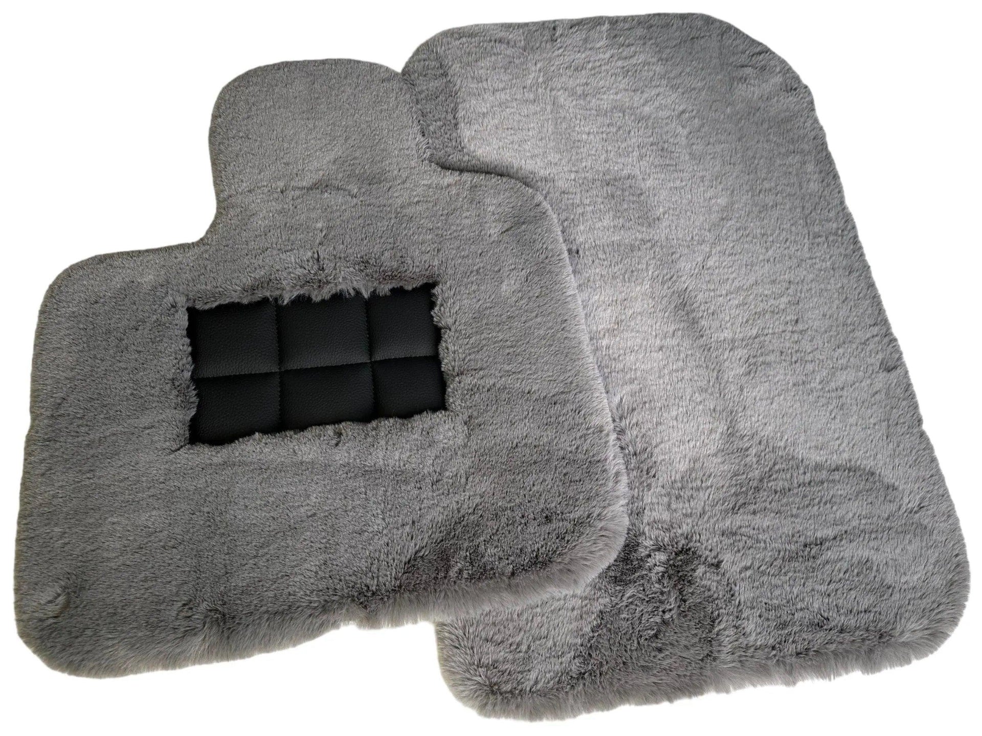 Gray Sheepskin Floor Mats For Bentley Bentayga Er56 Design Brand - AutoWin