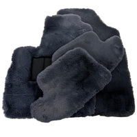 Gray Sheepskin Floor Mats For Bentley Continental GTC (2018-2023) ER56 Design - AutoWin