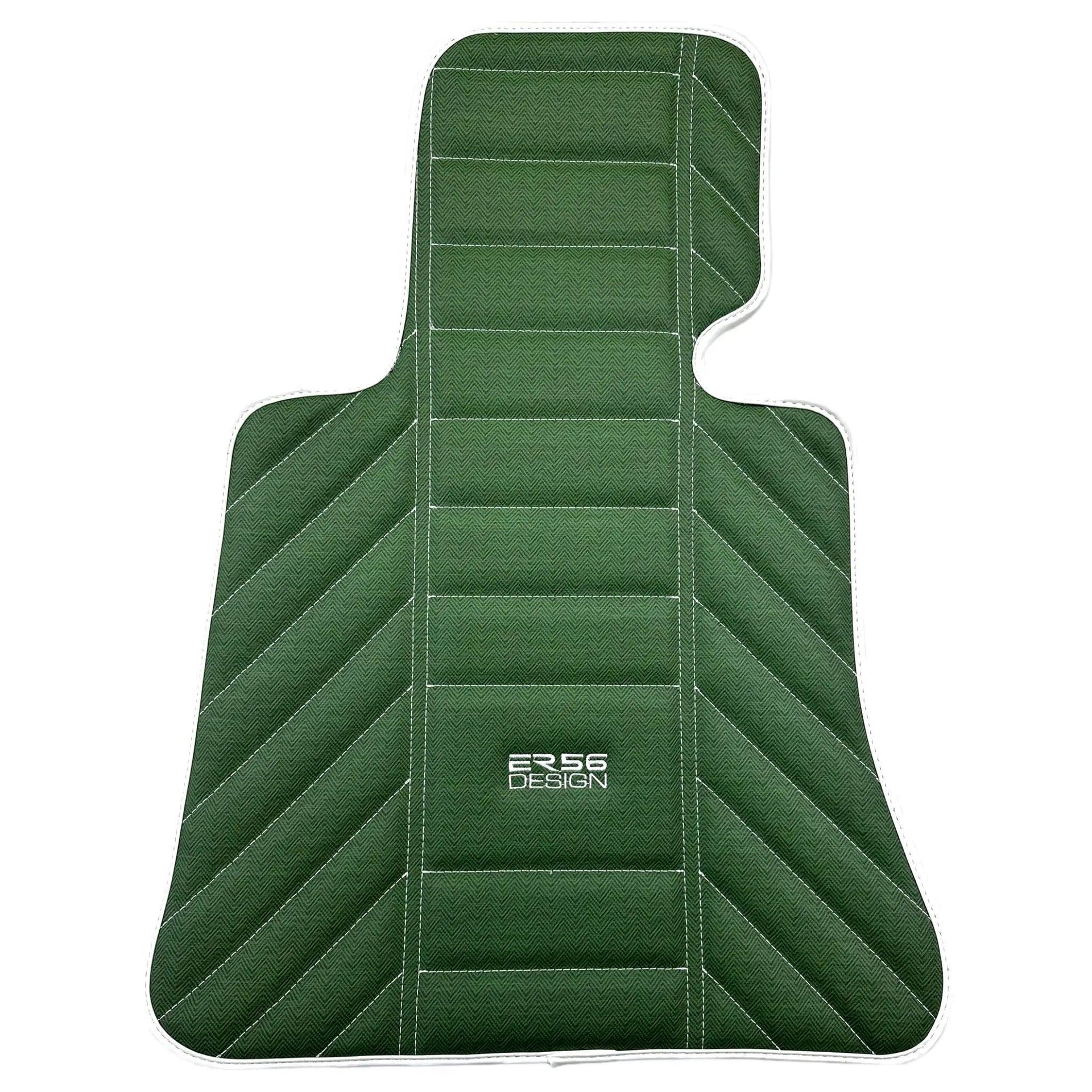 Green Leather Floor Mats For Rolls Royce Black Badge Dawn Rr6 2016-2023 - AutoWin