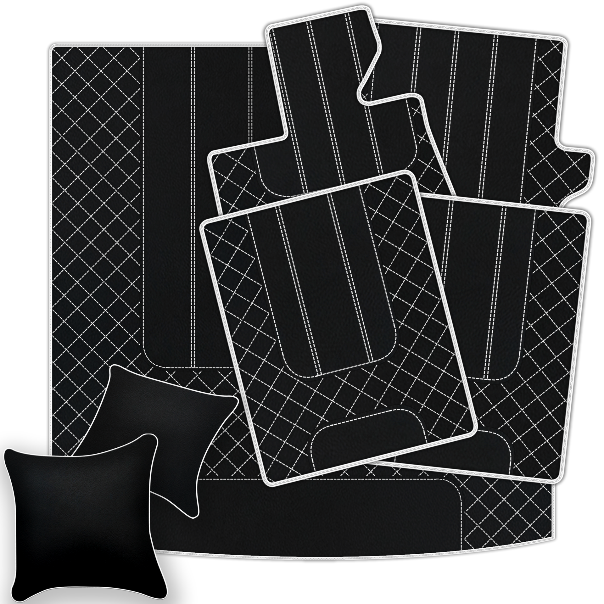 Black Leather Floor Mats for Bentley Bentayga (2015-2023) | AW1 Design