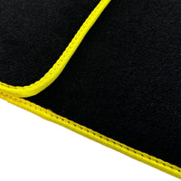 Black Floor Mats For Ferrari F355 1994-1999 With Alcantara Leather - AutoWin