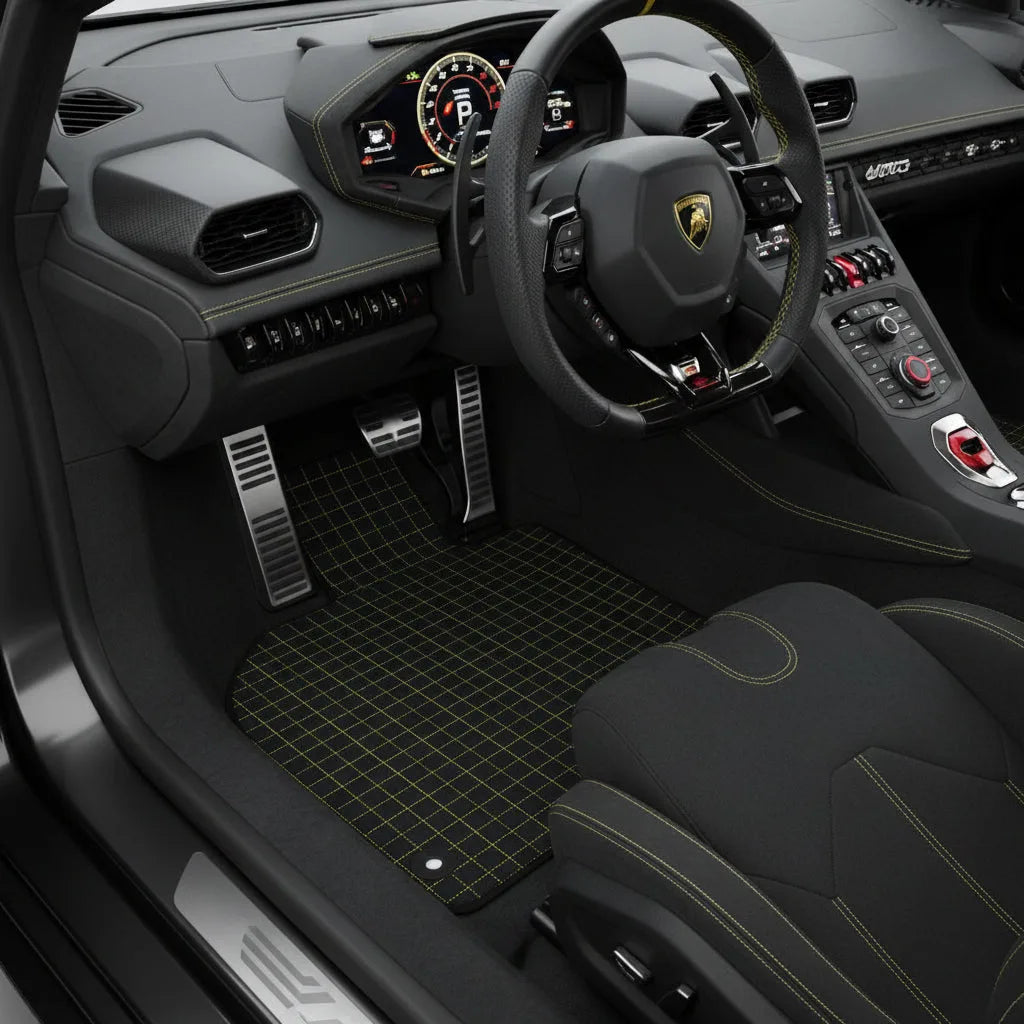 Interior look of floor mats for Lamborghini Huracan Perfomante (2017-2019)