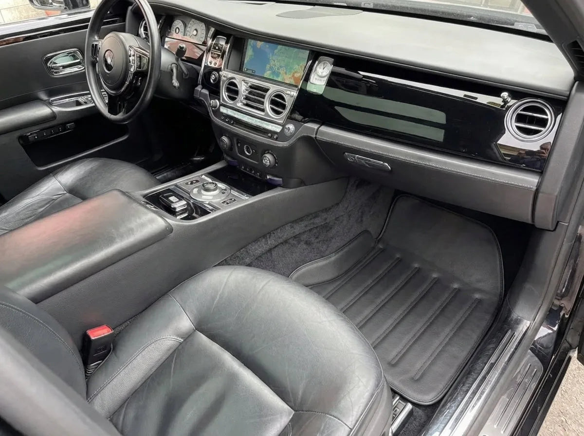 Interior look of floor mats for Rolls Royce Black Badge Ghost Series II (2021-2024) Black