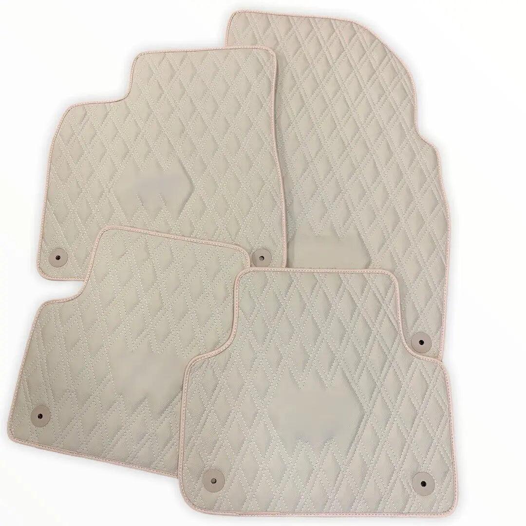 Leather Beige Floor Mats for Bentley Bentayga (2015-2023) - AutoWin