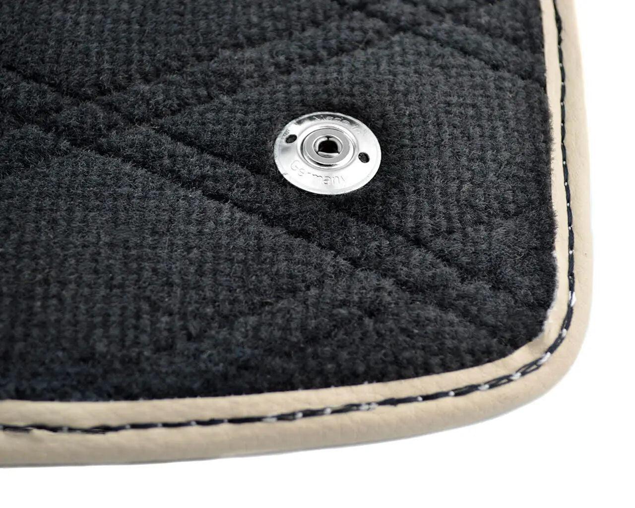 Leather Floor Mats For Bentley Continental GT Beige 2011–2018 - AutoWin