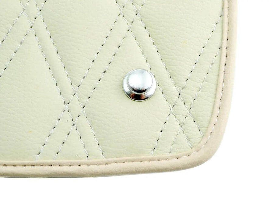Leather Floor Mats For Bentley Continental GTC (2011-2018) Beige - AutoWin