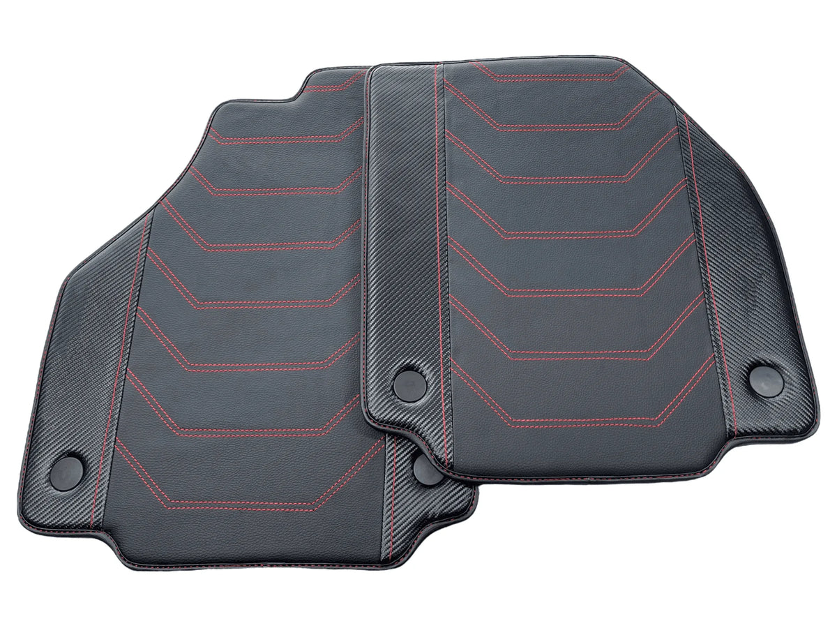 Leather Floor Mats for Ferrari 458 GT2 2012-2015 with Carbon Fiber