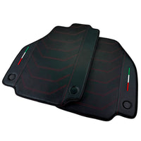 Leather Floor Mats For Ferrari 458 GT2 2012-2015 With Carbon Fiber | Italian Edition