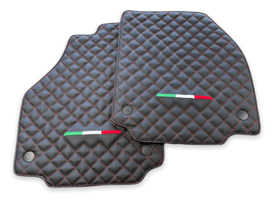 Leather Floor Mats For Ferrari 458 Spider 2012-2015 Black